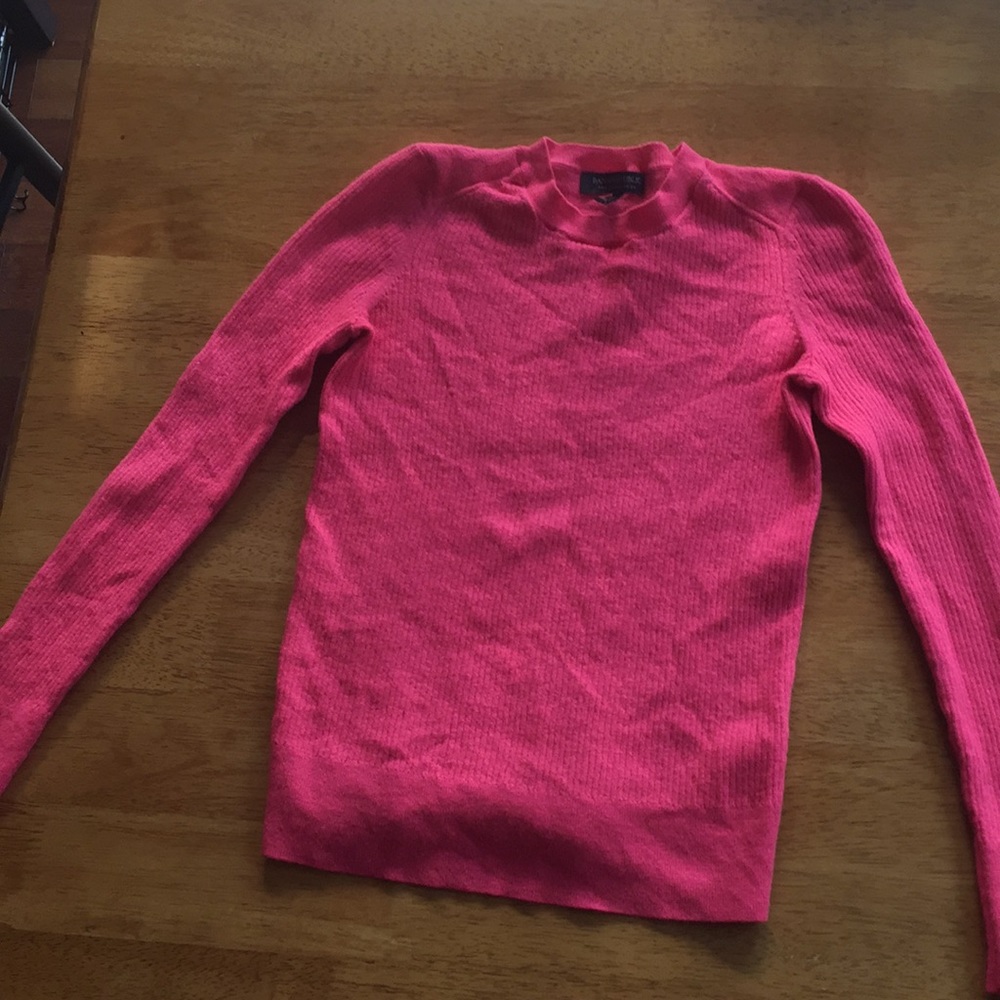Coral color 100% Merino wool sweater